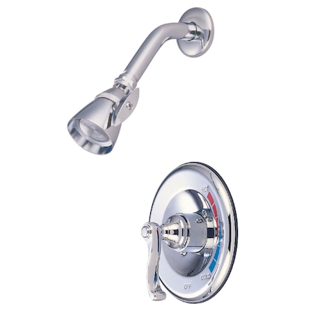 Kingston Brass Shower Faucet, 2, Wall Mount, Polished Chrome KB8631FLSO